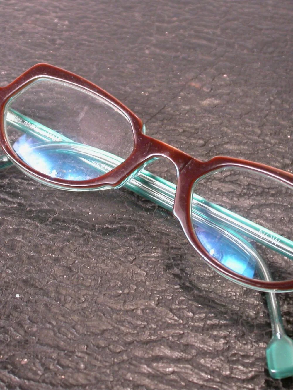 Authentic Anne et Valentin Lunettes Amber Green Eyeglasses Made in France